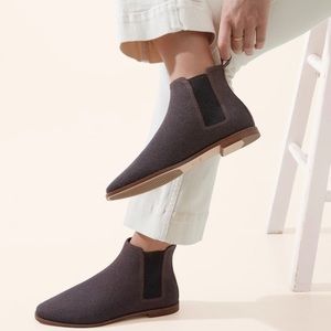 Merino Wool Ankle Boot in Cocoa Brown